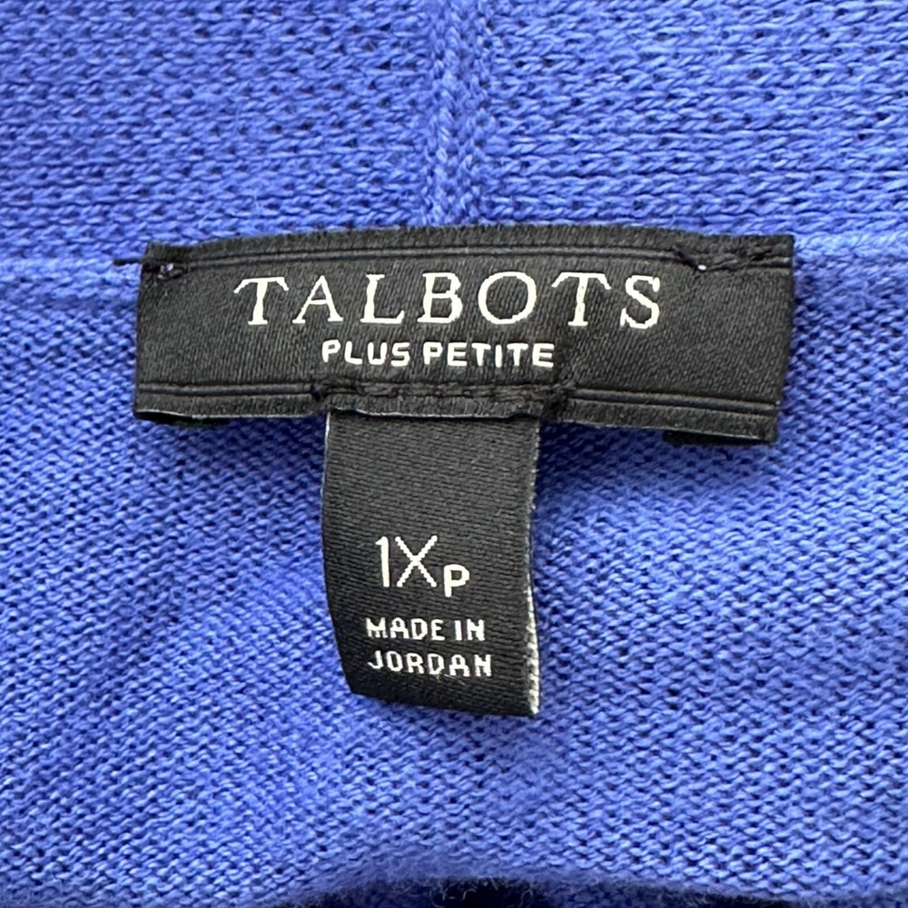 Talbots Royal Blue Open-Front Long Cardigan - Picture 7 of 8